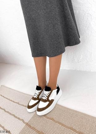 Кеды женские кожаные (прошитые)