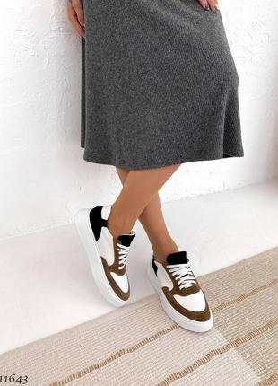 Кеды женские кожаные (прошитые)