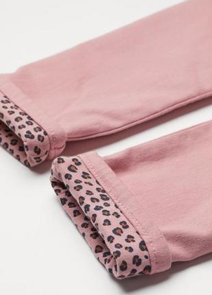 Розовые джинсы на хб подкладе лео принт от h&m3 фото