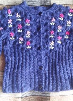 Вязанная кофточка на девочку 2-3 годика