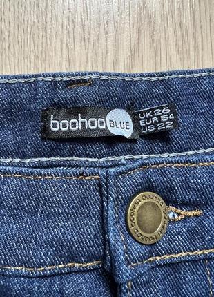 Джинси великого розміру з потертостями та необробленим нижнім краєм boohoo 🛍️1+1=3🛍️7 фото