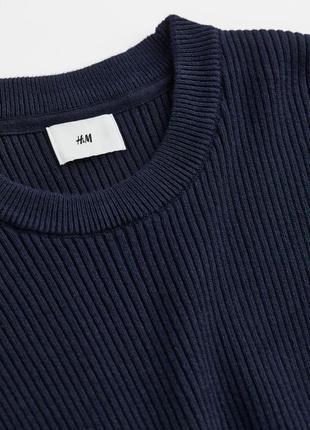 Темно-синій светр джемпер h&m 🛍️1+1=3🛍️6 фото