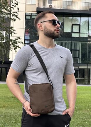 Барсетка nike коричнева