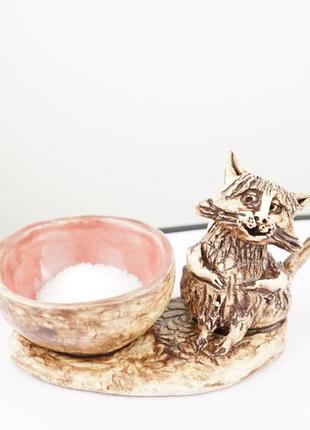 Солонка с котом salt shaker cat сувенир для кухни