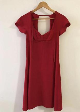 Красное платье сарафан topshop (kate moss). (как zara)