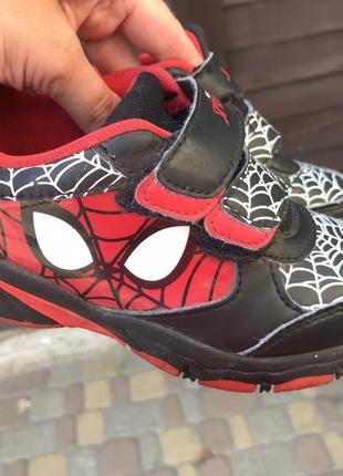 Кроссовки spiderman при ходьбе мигают 19,5 см стелька