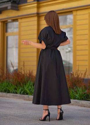Платье миди длинное под пояс короткий рукав легкая свободная прямая саофан трапеция оверсайз3 фото