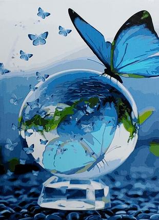 Картина за номерами strateg метелик на бульбашці розміром 40х50 см (sy6823) «strateg» (sy6823)