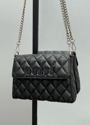 Стильная сумка guess posta bag black6 фото