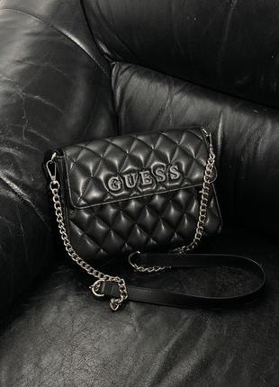 Стильная сумка guess posta bag black5 фото