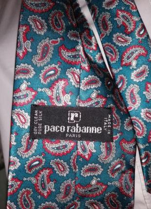 Галстук шелковый paco rabanne2 фото