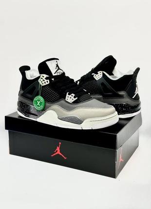 Кроссовки в стиле nike air jordan retro 4 самых рюмков джордан премиум качества люксовые кожаные мужские кроссовки демисезонные