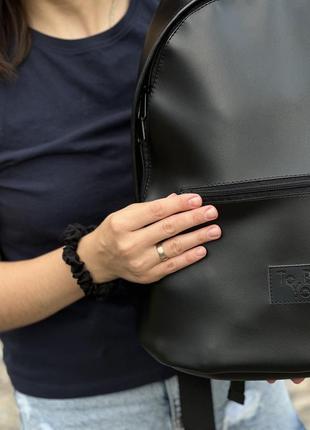 Кожаный городской женский рюкзак на молнии cooper, на 14л6 фото