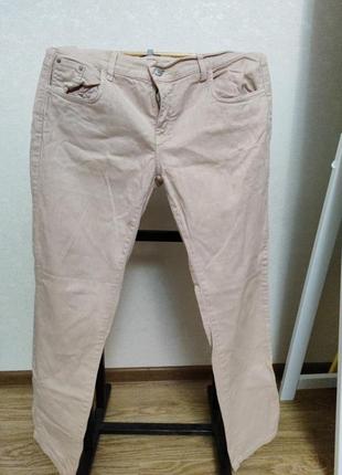 Женские бежевые джинсы, р 52