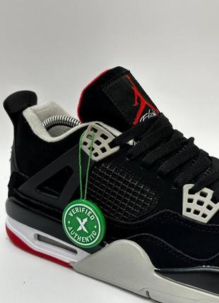 Хитовые мужские высокие кроссовки в стиле nike air jordan retro 4 джордан ретро демисезонные премиум качественные нубук9 фото