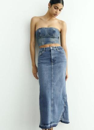 Zara длинная трендовая юбка1 фото