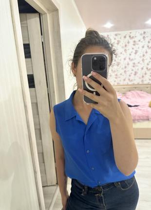 Блузка жіноча синя