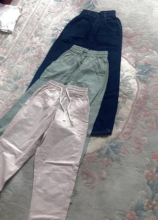 Комплект штанів для хлопчика брендові нові класичні брюки zara  штани льон літні осінні спортивні бежеві сині чорні зелені хакі овертайм