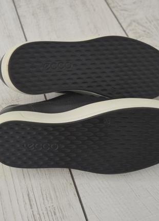 Ecco мужские кожаные кроссовки черного цвета оригинал 40 41 41.5 размер5 фото