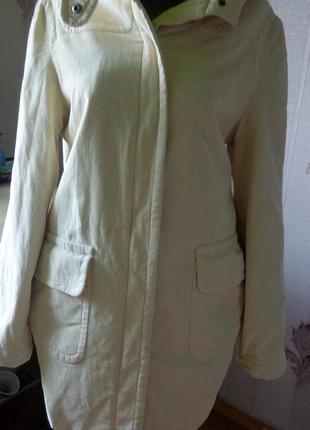 Микровельветовая куртка на хутрі від fcuk jeans