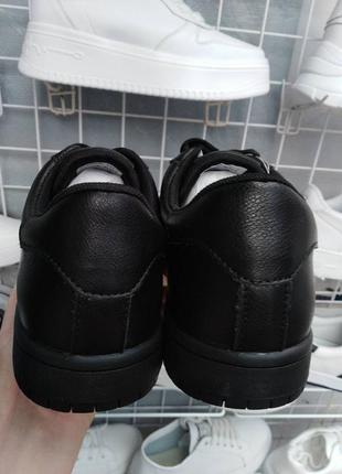 Кожаные черные кроссовки5 фото