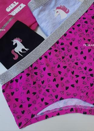 Трусики шортики для девочки с принтами " единороги" primark