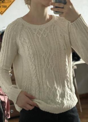 Молочно-белый свитер3 фото
