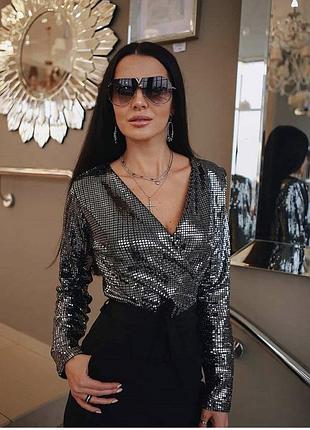 Шикарний комбінезон срібло miss selens