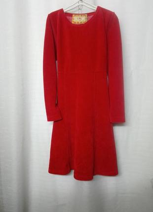 Катоновая вилюровое платье +меховая жилетка3 фото