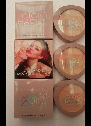 Подвійна компактна пудра maybelline gigi hadid matte pressed powder 20g1 фото