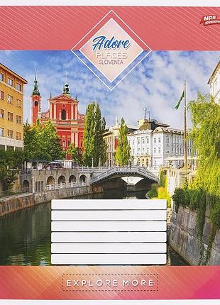 Тетрадь цветная 12 листов, клетка