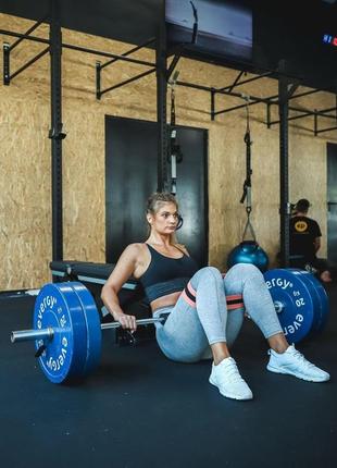 Лента - эспандер для фитнеса текстиль corength (сильное сопротивление) тренировка...