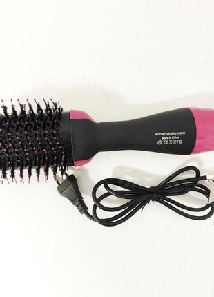 Фен щітка гребінець 3в1 one step hair dryer 1000 вт 3 режими випрямляч для укладання волосся стайлер з функцією іонізації5 фото