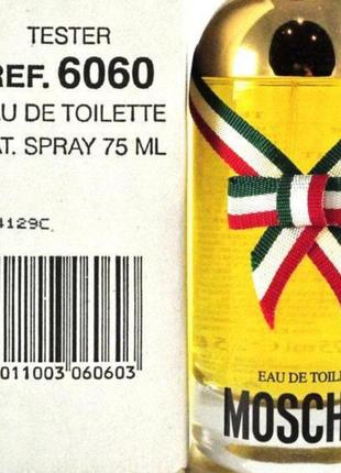 Оригінал moschino pour femme 75 ml tester туалетна вода