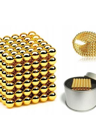 Магнитный конструктор нео neocube золотой, магнитная игрушка неокуб, неокуб магнитный конструктор1 фото