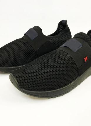 Кросівки чоловічі сітка 41 розмір | чоловічі кросівки літо чорні. модель 11526. колір: чорний1 фото