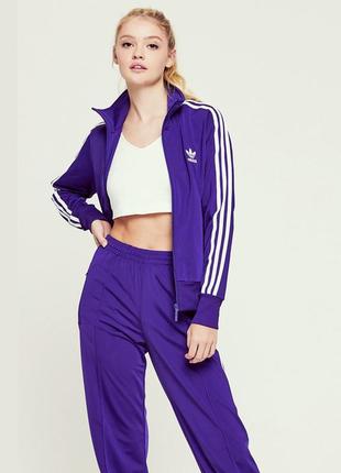 Олимпийка кингурушка кофта толстовка адидас adidas оригинал хлопок три полоски сиреневая фиолетовая