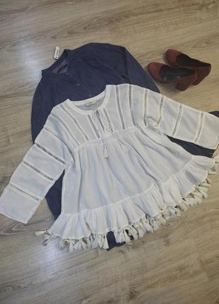 Шикарна натуральна сорочка з китецями від next