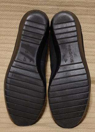 Элегантные мягчайшие черные кожаные туфли - лодочки medicus германия 37 р.8 фото