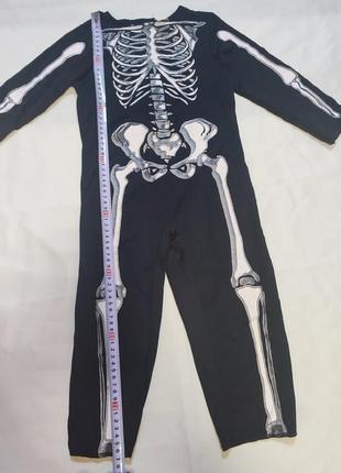 Карнавальный маскарадный костюм скелет смерть на хеллоуин3 фото