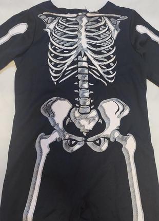 Карнавальный маскарадный костюм скелет смерть на хеллоуин6 фото