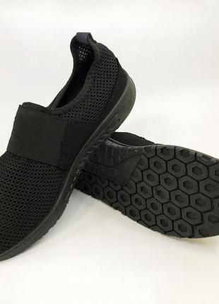 Кросівки чоловічі сітка 45 розмір | чоловічі кросівки літо чорні. модель 11526. колір: чорний2 фото