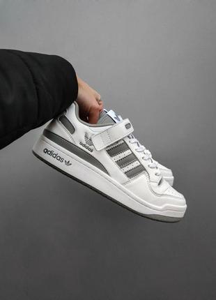 Мужские кроссовки adidas forum speed white grey / smb