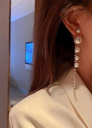 Сережки з перлинками вишукані