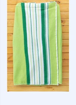Килт-парео махровый 90х150 см салатовый, в наличии расцветки