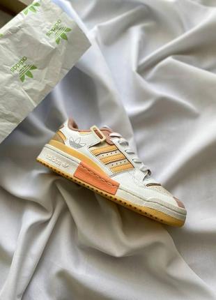 Жіночі кросівки adidas forum 84 low white orange / smb