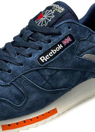 Чоловічі кросівки reebok classic dark blue white9 фото