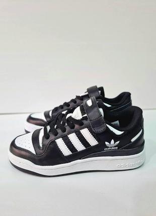 Женские кроссовки adidas forum low black white 2.0 / smb