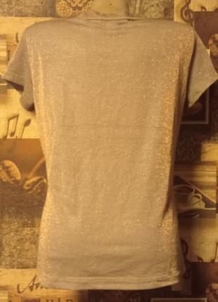 Полумодаловая блестящая брендовая футболка riani,p.s/m, туречевая2 фото