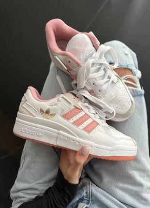 Женские кроссовки аdidas forum coral pink / smb